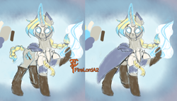 Size: 2618x1487 | Tagged: safe, artist:firelorda2, imported from derpibooru, oc, oc only, oc:orenda azure, pony, unicorn, armor, mage, magic, sketch, sketch dump, solo