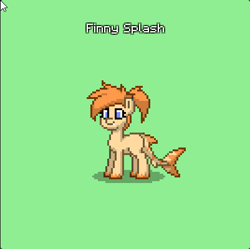 Size: 401x400 | Tagged: safe, imported from derpibooru, oc, oc only, oc:finny splash, original species, pony, shark pony, pony town, female, solo