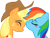 Size: 2324x1775 | Tagged: safe, artist:kennyklent, imported from derpibooru, applejack, rainbow dash, earth pony, pegasus, pony, appledash, blushing, duo, female, forehead kiss, high res, kissing, lesbian, mare, shipping, simple background, transparent background