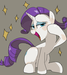Size: 1190x1330 | Tagged: safe, artist:baigak, imported from derpibooru, rarity, pony, unicorn, beautiful, female, mare, open mouth, smiling, solo