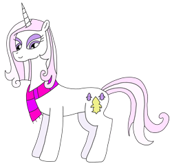 Size: 2316x2267 | Tagged: safe, artist:supahdonarudo, imported from derpibooru, fleur-de-lis, pony, unicorn, series:fleurbuary, clothes, scarf, simple background, transparent background