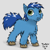 Size: 1094x1092 | Tagged: safe, artist:trefoiler, imported from derpibooru, oc, oc only, oc:blueball, fluffy pony, pony, comic:fluffy runner, gray background, male, simple background, solo, stallion, standing