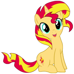 Size: 3500x3500 | Tagged: safe, alternate version, artist:light262, artist:supra80, edit, imported from derpibooru, sunset shimmer, pony, unicorn, cute, female, happy, mare, open mouth, shimmerbetes, simple background, sitting, smiling, solo, transparent background