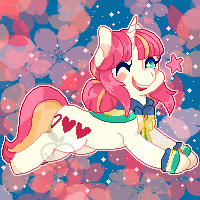 Size: 200x200 | Tagged: safe, artist:peachy-pea, imported from derpibooru, oc, oc only, pony, unicorn, solo