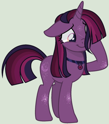 Size: 1060x1202 | Tagged: safe, artist:nocturnal-moonlight, imported from derpibooru, oc, oc only, oc:north star, pony, unicorn, female, magical lesbian spawn, mare, offspring, parent:tempest shadow, parent:twilight sparkle, parents:tempestlight, simple background, solo