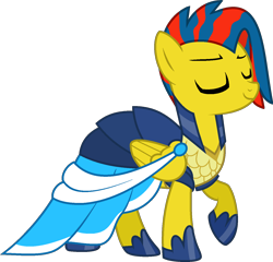 Size: 1364x1309 | Tagged: safe, artist:starryoak, imported from derpibooru, oc, oc only, oc:aurora armour, pegasus, pony, clothes, dress, female, mare, offspring, parent:flash sentry, parent:sunset shimmer, parents:flashimmer, simple background, solo, transparent background, warrior of inner strength