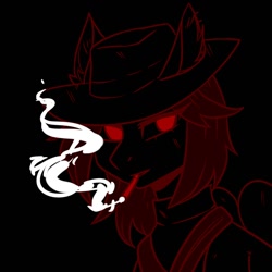 Size: 1000x1000 | Tagged: safe, artist:serodart, imported from derpibooru, oc, oc only, oc:mollydv, pony, cigarette, looking at you, smoke, smoking, solo