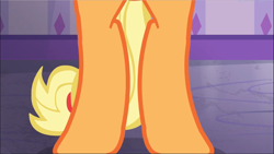 Size: 1669x940 | Tagged: safe, imported from derpibooru, screencap, applejack, earth pony, pony, applejack's "day" off, bipedal, close-up, female, hooves, legs, mare, pictures of legs, solo