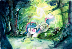 Size: 3357x2279 | Tagged: safe, artist:mashiromiku, imported from derpibooru, oc, oc:mimi, pony, traditional art, watercolor painting