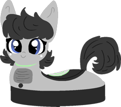 Size: 730x649 | Tagged: safe, artist:nootaz, imported from derpibooru, oc, oc:roomby, object pony, original species, pony, roomba pony, i can't believe it's not badumsquish, nootaz is trying to murder us, ponified, roomba, wat, wtf