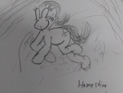 Size: 2382x1794 | Tagged: safe, artist:homeshine, imported from derpibooru, oc, oc:homeshine, pony, female, traditional art