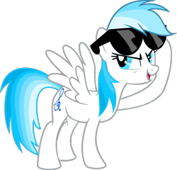 Size: 1024x982 | Tagged: safe, artist:snowy-arc, imported from derpibooru, oc, oc only, oc:lesa castle, pegasus, pony, female, mare, simple background, solo, sunglasses, transparent background