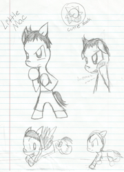 Size: 1428x1980 | Tagged: safe, artist:eeveelutionlova, artist:princessmuffinart, imported from derpibooru, earth pony, pegasus, pony, boxing, doc louis, lined paper, little mac (punch out), little mac (punch-out!!), nintendo, ponified, punch out, punch-out!!, sports, traditional art