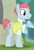 Size: 120x175 | Tagged: safe, imported from derpibooru, screencap, earth pony, pony, the parent map, background pony, bowtie, cropped, male, solo, stallion, unnamed character, unnamed pony