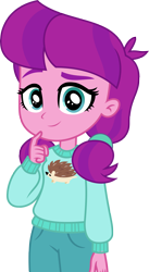 Size: 2749x5000 | Tagged: safe, artist:luckreza8, imported from derpibooru, lily longsocks, equestria girls, equestria girls series, street magic with trixie, spoiler:eqg series (season 2), background human, clothes, cute, female, happy, looking at you, simple background, smiling, solo, sweater, transparent background, vector