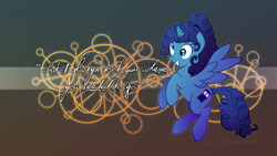 Size: 1366x768 | Tagged: safe, artist:lissystrata, imported from derpibooru, alicorn, pony, doctor who, idris, ponified, solo, tardis, wallpaper