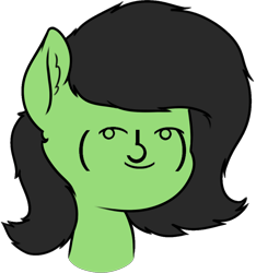 Size: 957x1024 | Tagged: safe, artist:smoldix, edit, imported from derpibooru, oc, oc only, oc:filly anon, earth pony, pony, bust, ear fluff, female, filly, le lenny face, meme, simple background, solo, transparent background