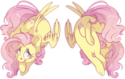 Size: 6284x3987 | Tagged: safe, artist:cutepencilcase, imported from derpibooru, fluttershy, pegasus, pony, digital art, female, looking up, mare, simple background, smiling, solo, spread wings, stray strand, transparent background, two sides, wings