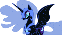 Size: 1902x1073 | Tagged: dead source, safe, artist:a01421, imported from derpibooru, nightmare moon, pony, female, simple background, solo, transparent background, vector