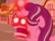 Size: 1048x800 | Tagged: safe, edit, edited screencap, imported from derpibooru, screencap, starlight glimmer, pony, unicorn, angry, food, glowing eyes, glowing eyes meme, ketchup, meme, not blood, quiet, ragelight glimmer, sauce, vein, vein bulge, wat