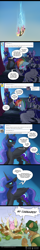 Size: 750x4667 | Tagged: safe, artist:cosmalumi, artist:its-gloomy, imported from derpibooru, fluttershy, nightmare moon, rainbow dash, pony, tumblr:ask queen moon, comic, my cabbages, night guard