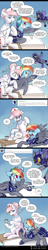 Size: 750x3901 | Tagged: safe, artist:cosmalumi, artist:its-gloomy, imported from derpibooru, nurse redheart, rainbow dash, bat pony, earth pony, pegasus, pony, tumblr:ask queen moon, armor, bandage, blood, comic, flying, needle, night guard, nurse, nurse outfit, nurse uniform, slit eyes, slit pupils, trio