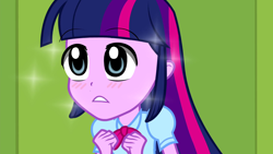 Size: 1920x1080 | Tagged: safe, artist:dwk, edit, edited screencap, imported from derpibooru, screencap, twilight sparkle, totally legit recap, equestria girls, equestria girls (movie), anime eyes, notice me senpai