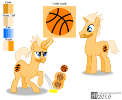 Size: 3083x2524 | Tagged: safe, artist:mrchaosthecunningwlf, artist:ponyvillechaos577, imported from derpibooru, oc, oc only, oc:memphis frost, pony, unicorn, basketball, father, male, reference sheet, solo, sports