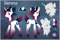 Size: 3298x2218 | Tagged: safe, artist:koviry, imported from derpibooru, oc, oc only, oc:serena, pony, unicorn, reference sheet, solo