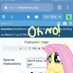 Size: 768x768 | Tagged: safe, imported from derpibooru, fluttershy, derpibooru, crying, downtime, female, meta, phone, sad