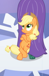 Size: 315x491 | Tagged: safe, imported from derpibooru, screencap, applejack, earth pony, pony, the crystal empire, applejack's hat, bipedal, bipedal leaning, cool, cowboy hat, cropped, crossed arms, crossed hooves, crossed legs, cute, female, freckles, hat, jackabetes, leaning, mare, smiling