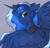 Size: 2064x1980 | Tagged: safe, artist:mariashapony, artist:mariashek, imported from derpibooru, princess luna, alicorn, pony, female, looking at you, simple background, smiling, solo, wings