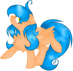 Size: 1024x987 | Tagged: safe, artist:angelamusic13, imported from derpibooru, oc, oc only, oc:freya, pegasus, pony, deviantart watermark, female, mare, obtrusive watermark, simple background, solo, transparent background, watermark