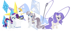 Size: 1024x440 | Tagged: safe, artist:blueberrymuffin02, artist:selenaede, edit, imported from derpibooru, prince blueblood, rarity, oc, oc:adela rare blood, oc:emily diamond, pony, unicorn, base used, chest fluff, cutie mark background, family, female, half-siblings, mare, offspring, parent:prince blueblood, parent:rarity, parent:trenderhoof, parents:rariblood, parents:trenderity, rainbow power, rariblood, shipping, straight