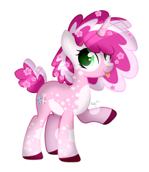 Size: 1280x1476 | Tagged: safe, artist:mintoria, imported from derpibooru, oc, oc only, oc:sugar blossom, pony, unicorn, female, mare, simple background, solo, tongue out, transparent background