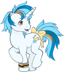 Size: 712x787 | Tagged: safe, artist:prince-lionel, imported from derpibooru, oc, oc only, oc:skyforge, pony, unicorn, female, g1, generation leap, mare, solo