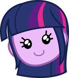 Size: 517x576 | Tagged: safe, artist:anime-equestria, derpibooru exclusive, imported from derpibooru, twilight sparkle, equestria girls, equestria girls series, game stream, spoiler:eqg series (season 2), cute, emoji, female, head only, simple background, smiling, solo, transparent background, twiabetes, vector