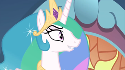 Size: 1280x720 | Tagged: safe, imported from derpibooru, screencap, princess celestia, alicorn, pony, the beginning of the end, spoiler:s09, determined, female, mare, solo, youtube link