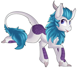 Size: 4672x4152 | Tagged: safe, artist:beardie, imported from derpibooru, oc, oc only, oc:ketten moon, kirin, claws, cute, digital art, fluffy, kirin oc, simple background, smiling, solo, transparent background