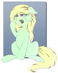 Size: 1746x2191 | Tagged: safe, artist:ruby dusk, imported from derpibooru, oc, oc only, earth pony, pony, commission, gradient background, yawn