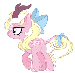 Size: 2955x2864 | Tagged: safe, artist:emberslament, imported from derpibooru, oc, oc only, oc:bay breeze, kirin, bow, cute, female, hair bow, kirin-ified, mare, simple background, solo, species swap, tail bow, transparent background