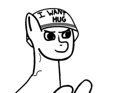 Size: 1004x738 | Tagged: safe, artist:gamedevanon, edit, editor:nickerloo, imported from derpibooru, pony, meme, monochrome, solo, wholesome, wojak