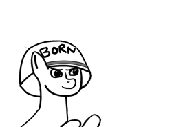 Size: 1004x738 | Tagged: safe, artist:gamedevanon, edit, editor:nickerloo, imported from derpibooru, pony, meme, monochrome, solo, wojak