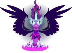 Size: 2700x1974 | Tagged: safe, artist:doctor-g, imported from derpibooru, sci-twi, twilight sparkle, equestria girls, friendship games, clothes, dress, female, fingerless gloves, gloves, midnight sparkle, simple background, solo, transparent background