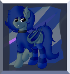 Size: 2079x2218 | Tagged: safe, artist:mewio, imported from derpibooru, oc, oc only, pony, blue eyes, clothes, shirt, socks, solo, striped socks