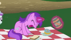 Size: 1920x1080 | Tagged: dead source, safe, edit, edited screencap, editor:jmore5099, imported from derpibooru, screencap, amethyst star, sparkler, pony, unicorn, the mysterious mare do well, animated, bread, cropped, donut, dragon ball, dragon ball z, female, food, ilovekimpossiblealot, levitation, magic, mare, peanut butter, picnic, picnic blanket, screaming, sound, super saiyan, telekinesis, toast, webm, yelling at food, youtube link