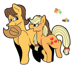 Size: 800x725 | Tagged: safe, artist:flamirasplitz, imported from derpibooru, applejack, caramel, earth pony, pony, carajack, female, male, shipping, straight