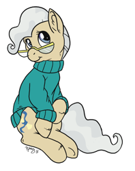 Size: 742x936 | Tagged: safe, artist:papercutpony, imported from derpibooru, mayor mare, earth pony, pony, clothes, cute, ear fluff, female, mare, simple background, solo, sweater, white background