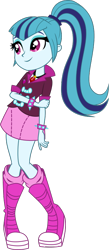 Size: 348x801 | Tagged: safe, artist:kimberlythehedgie, imported from derpibooru, sonata dusk, equestria girls, boots, clothes, cute, female, gem, miniskirt, ponytail, shoes, simple background, siren gem, skirt, smiling, socks, solo, sonatabetes, transparent background, vector