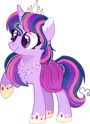 Size: 1833x2525 | Tagged: safe, artist:sh3llysh00, imported from derpibooru, twilight sparkle, alicorn, pony, base used, chest fluff, crown, female, jewelry, mare, regalia, simple background, solo, transparent background, twilight sparkle (alicorn)